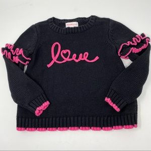 Design History Black and Pink Love Sweater size 3T